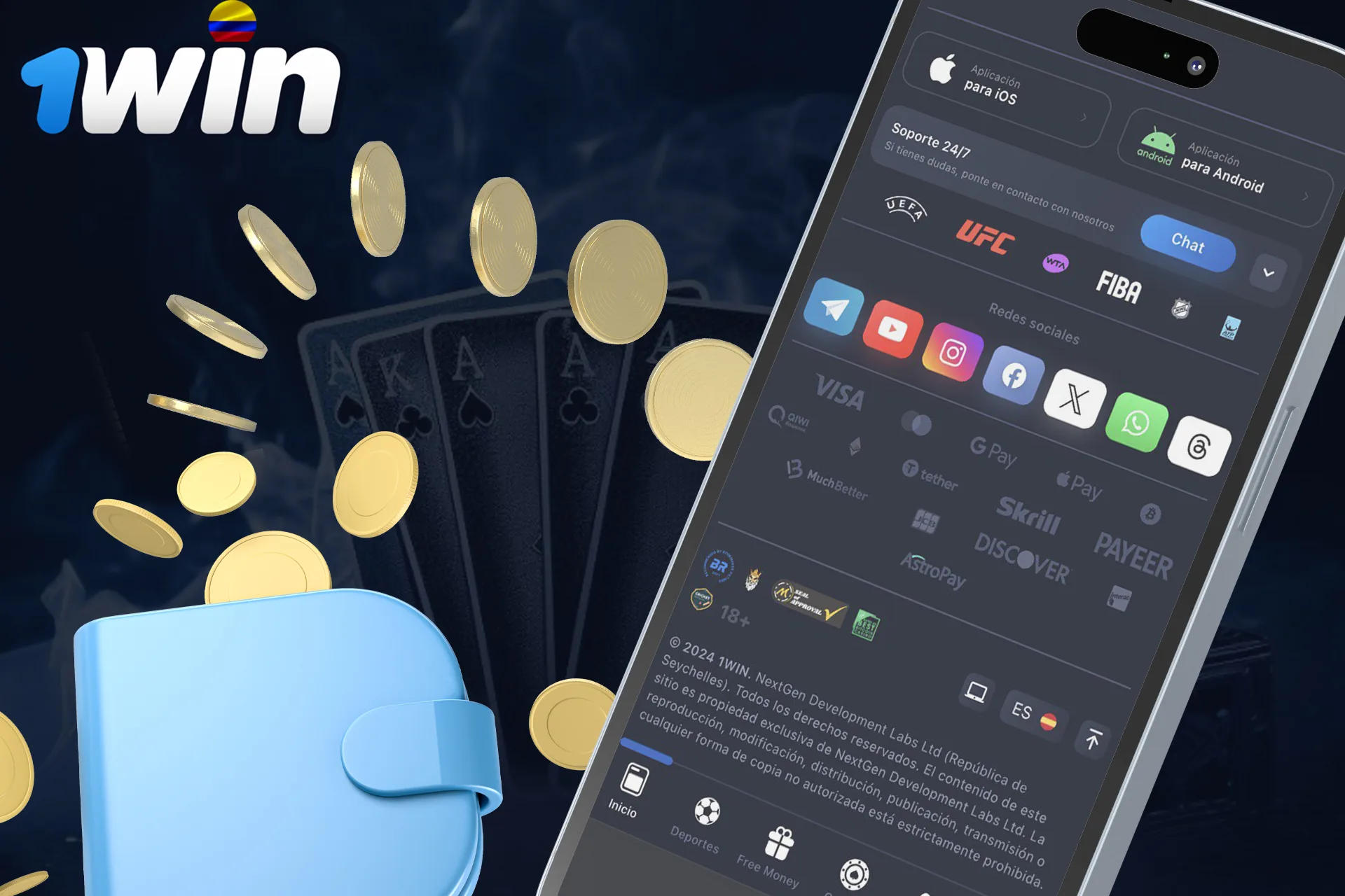 Retirada rápida en 1Win Casino