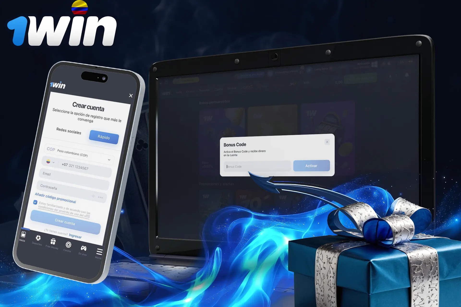 Introduce el código promocional al registrarte y consigue fantásticas bonificaciones