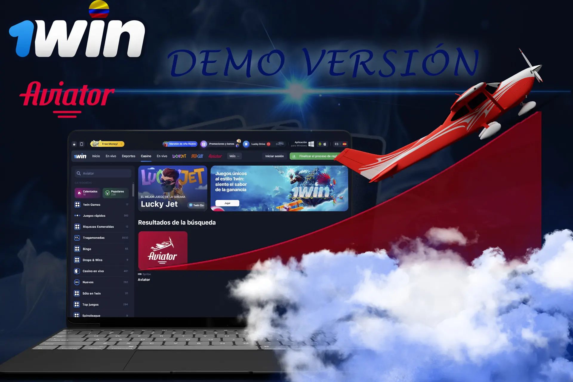 Prueba la versión demo del juego Aviator en 1Win