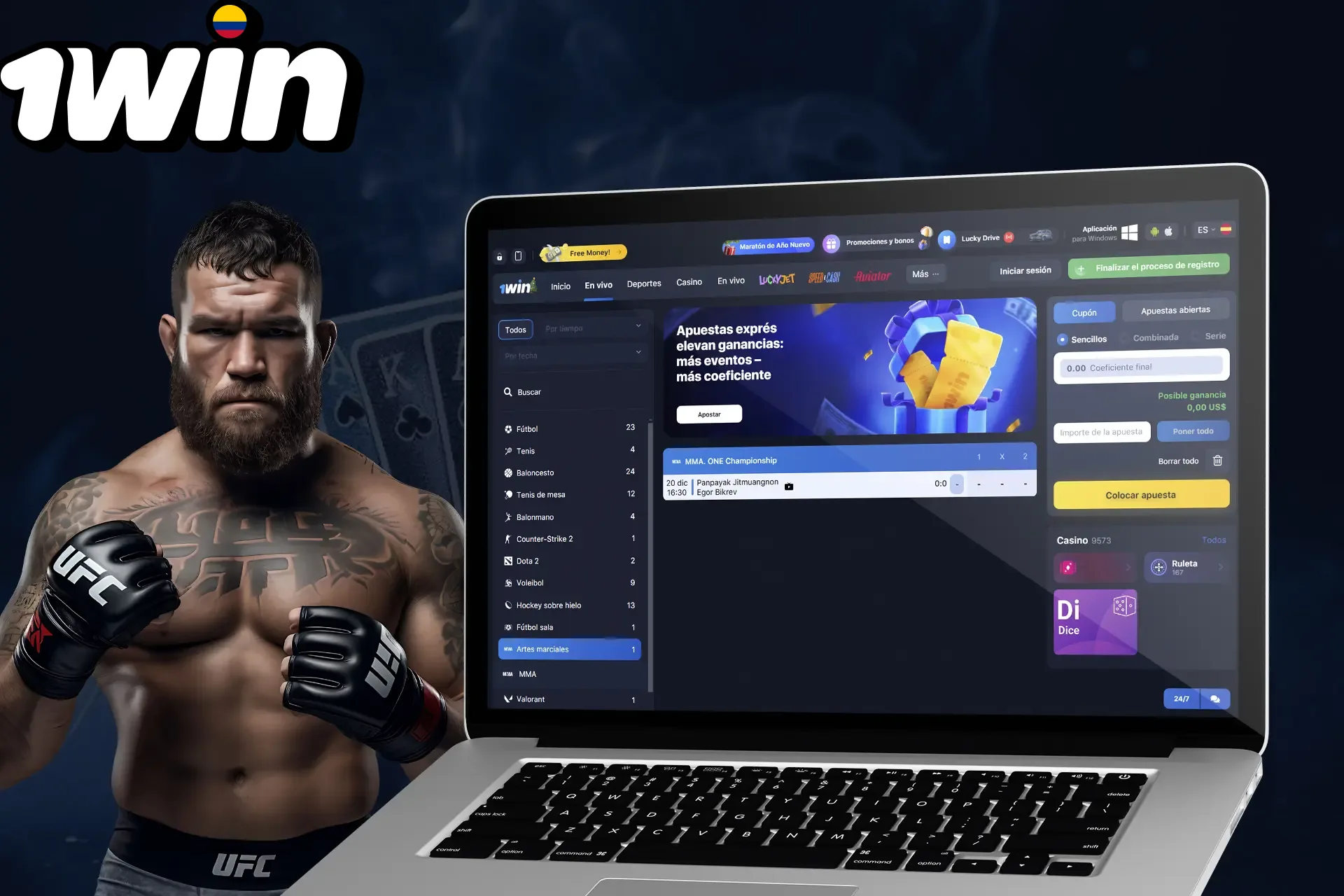 Haga sus apuestas en los eventos de MMA