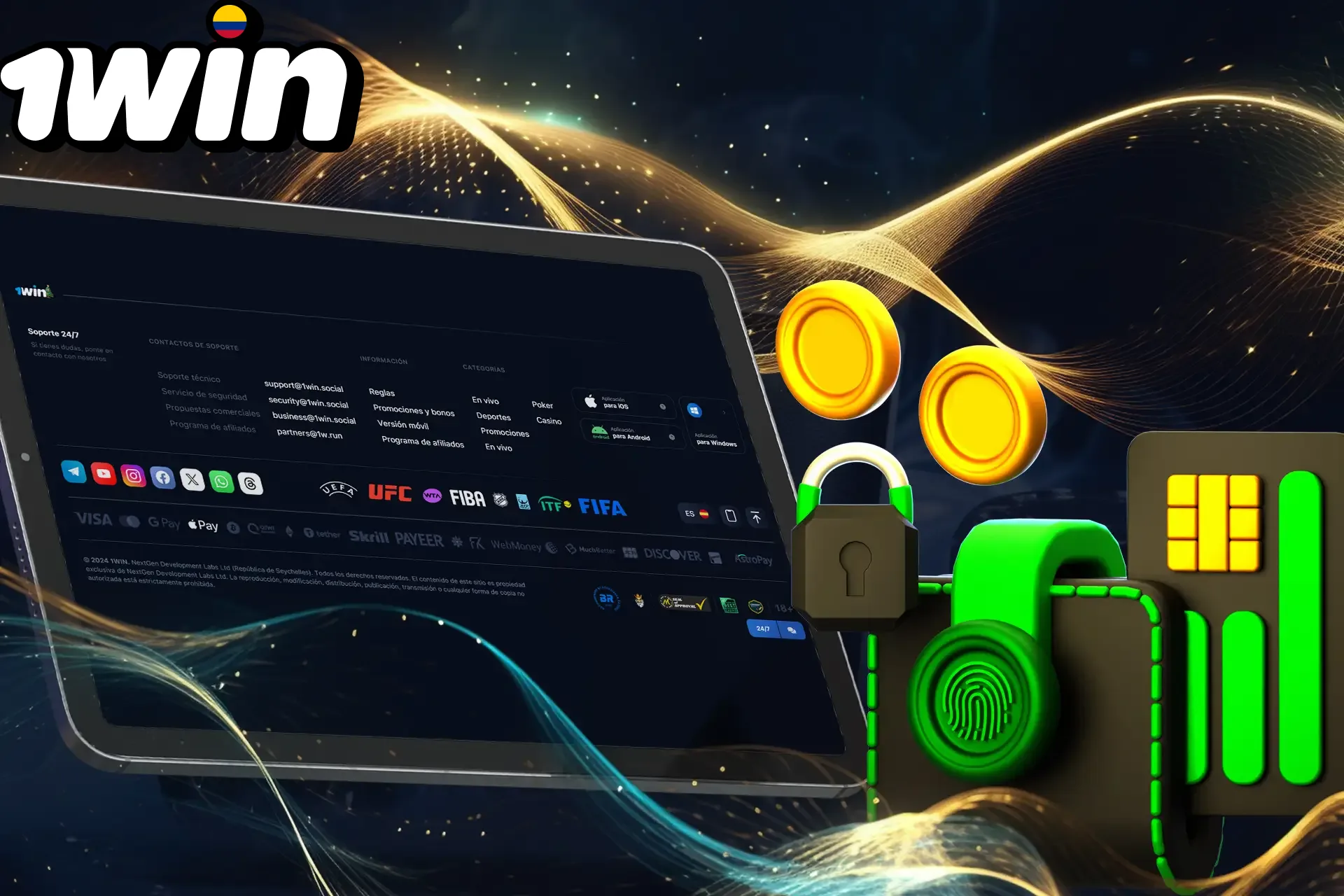 Múltiples métodos de pago en 1Win Casino