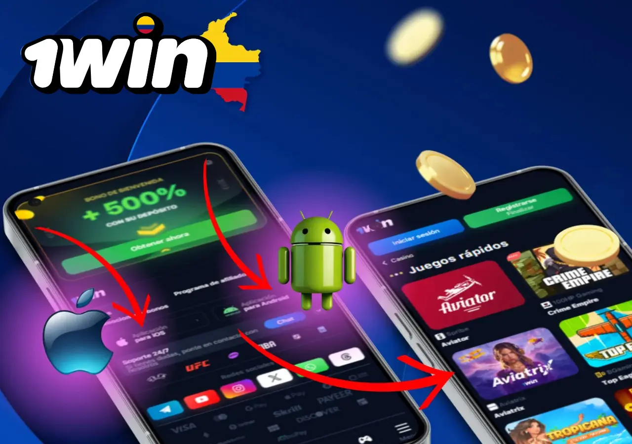 Para jugar Aviatrix en 1Win desde la aplicacion movil, sigue estos sencillos pasos.