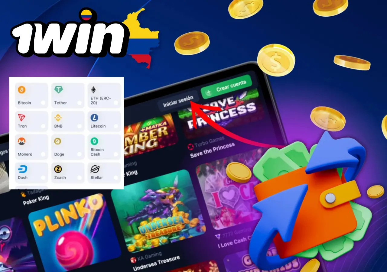 Retira tus ganancias de 1Win seleccionando tu metodo de pago preferido.