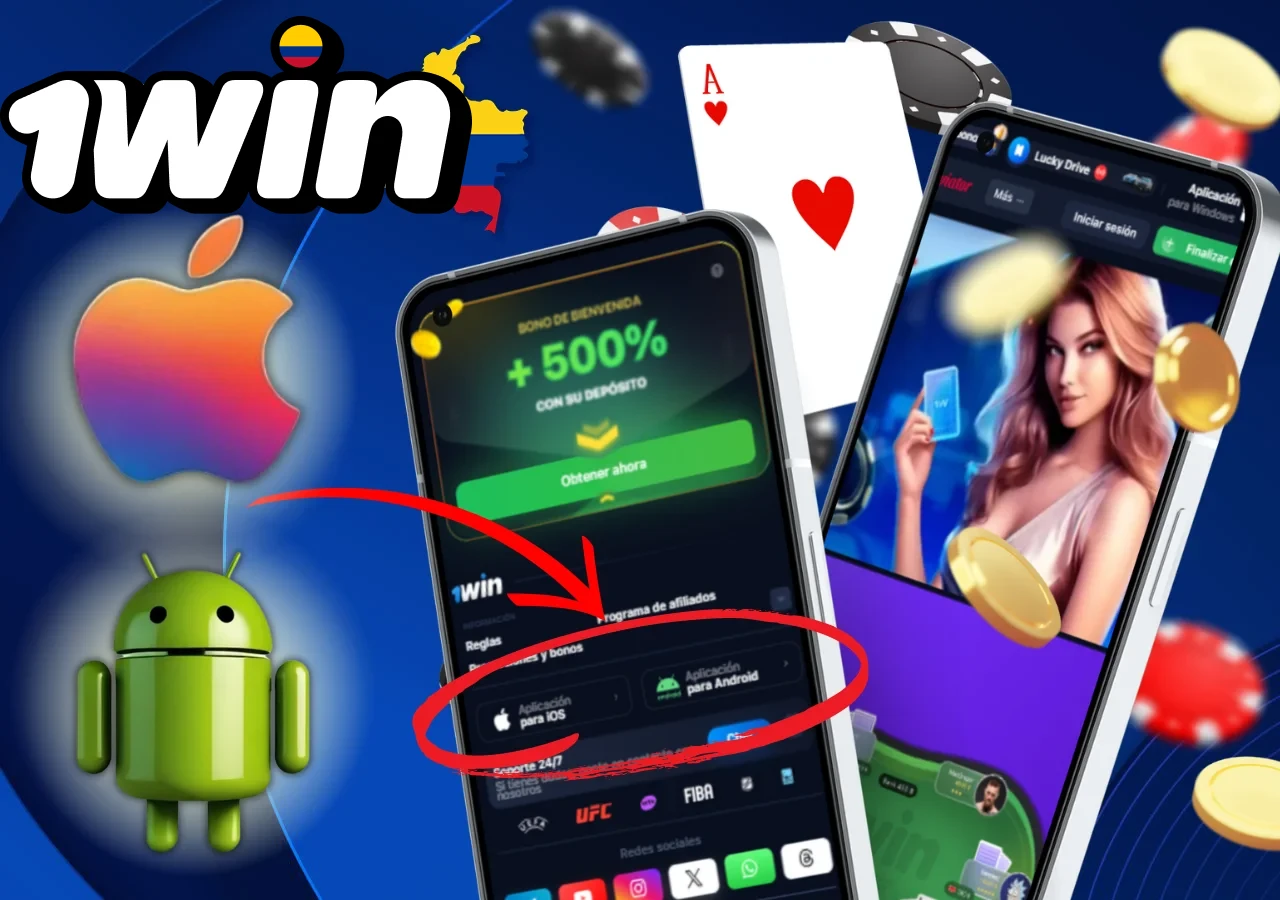 Descarga la aplicacion 1Win en tu telefono movil y disfruta jugando al poquer.