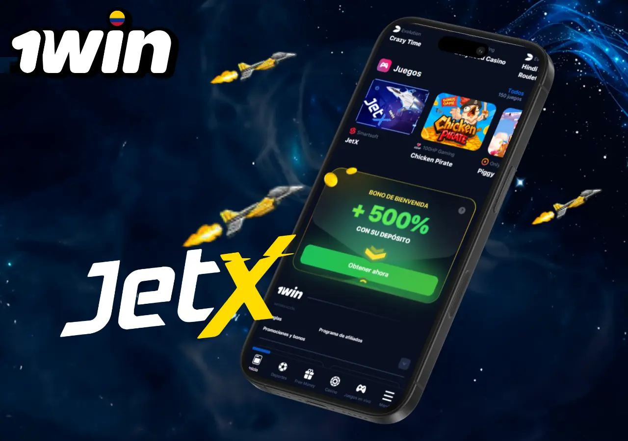 Juego JetX con mecánica simple y rápida