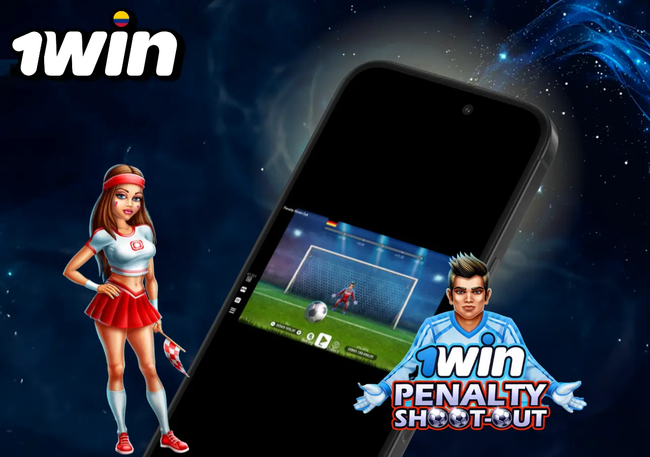 Juego Penalty Shoot Out con ambiente futbolístico